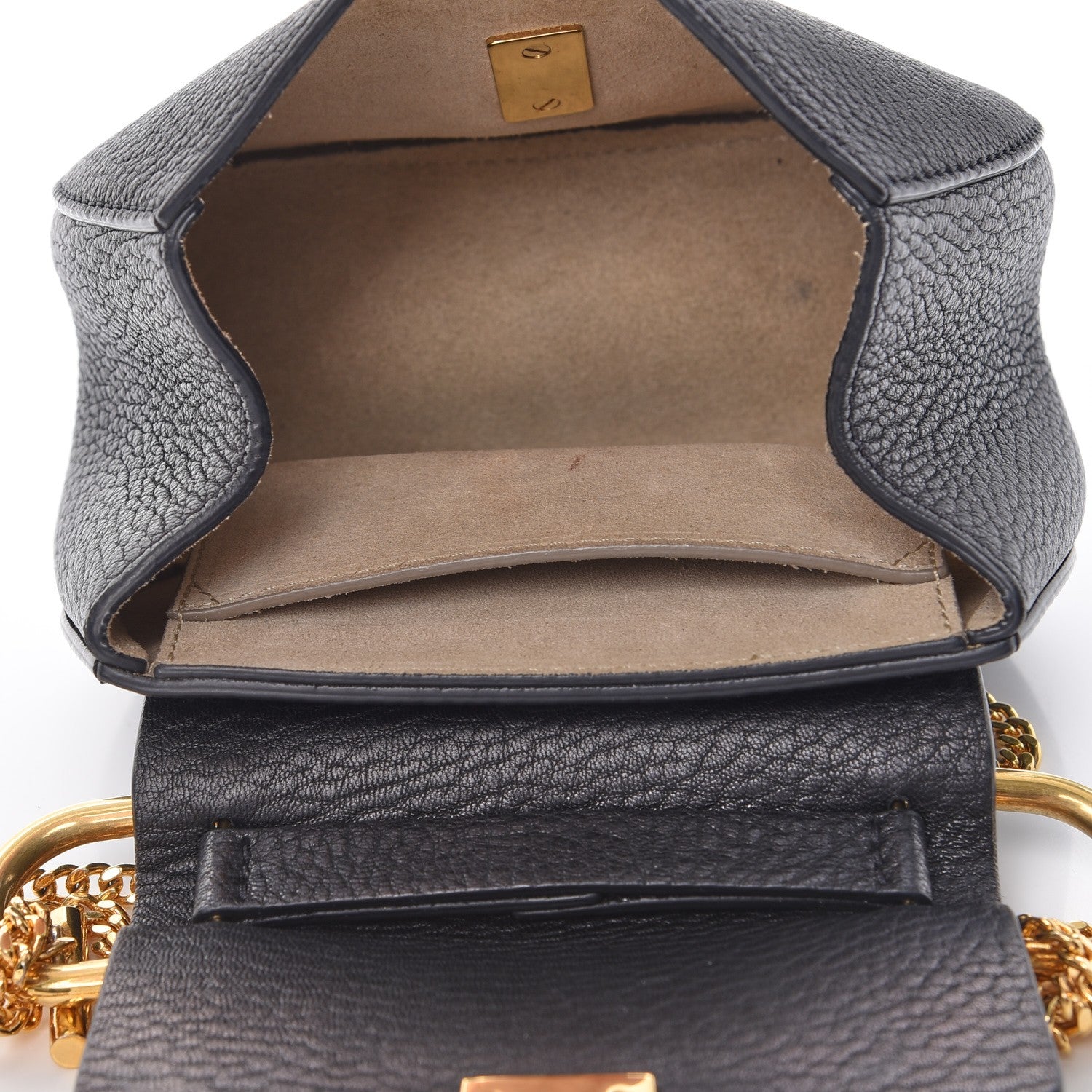 Chloe Grained Lambskin Mini Drew Shoulder Bag Black 6 of 8