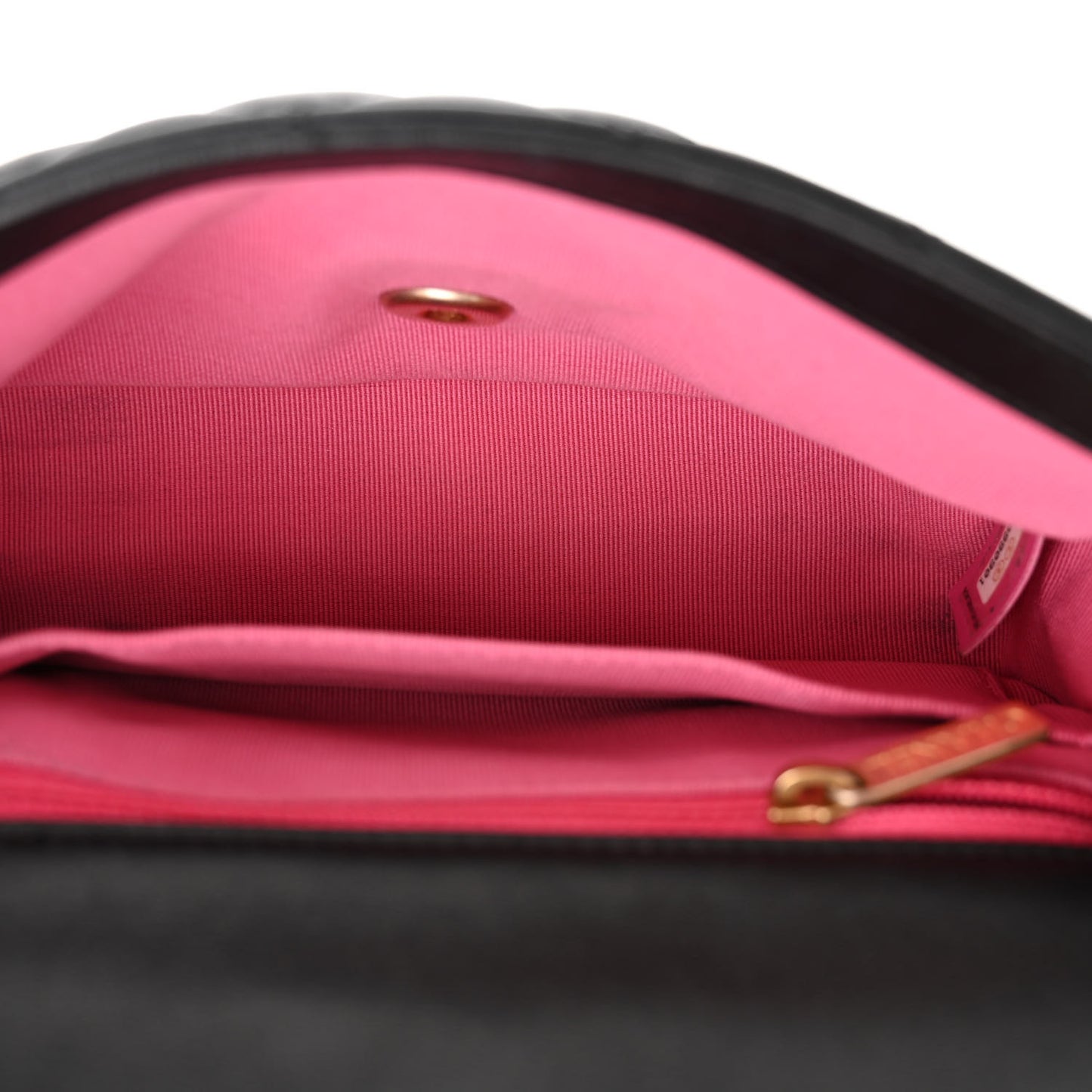 Lambskin Resin Quilted Mini Rectangular Pearl Samba Flap Black