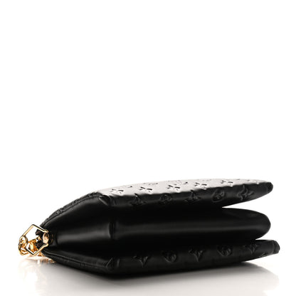 Louis Vuitton Lambskin Embossed Monogram Coussin PM Black 4 of 8