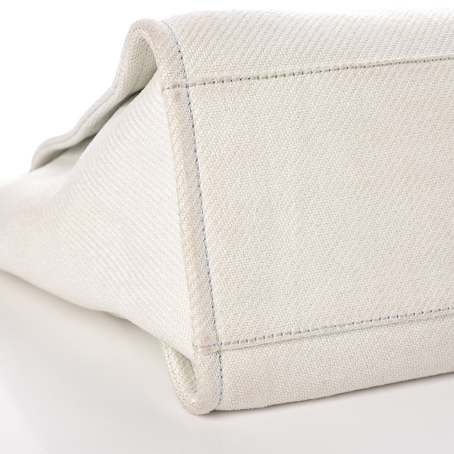 Chanel Canvas Large Deauville Tote White 12 of 13