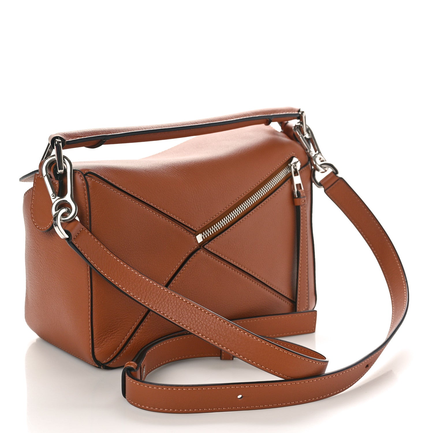 Loewe Calfskin Small Puzzle Bag Tan 3 of 9