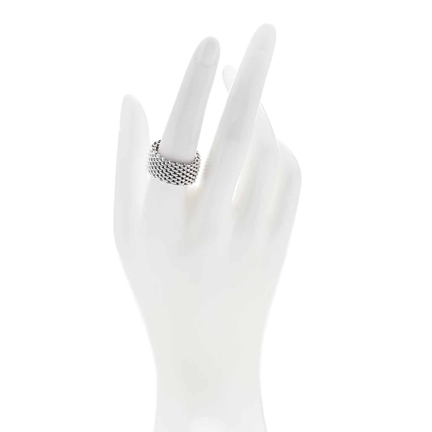 Sterling Silver Somerset Mesh Ring 56 7.5