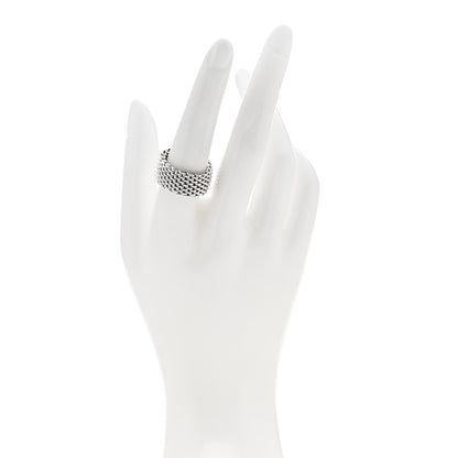 Tiffany Sterling Silver Somerset Mesh Ring 56 7.5 2 of 4