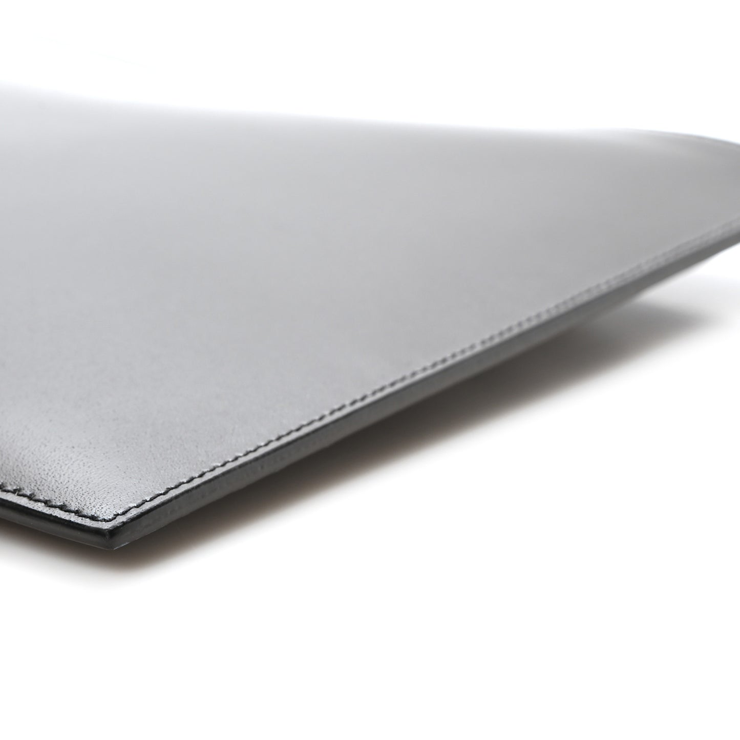 Calfskin Medium Zip Clutch Black