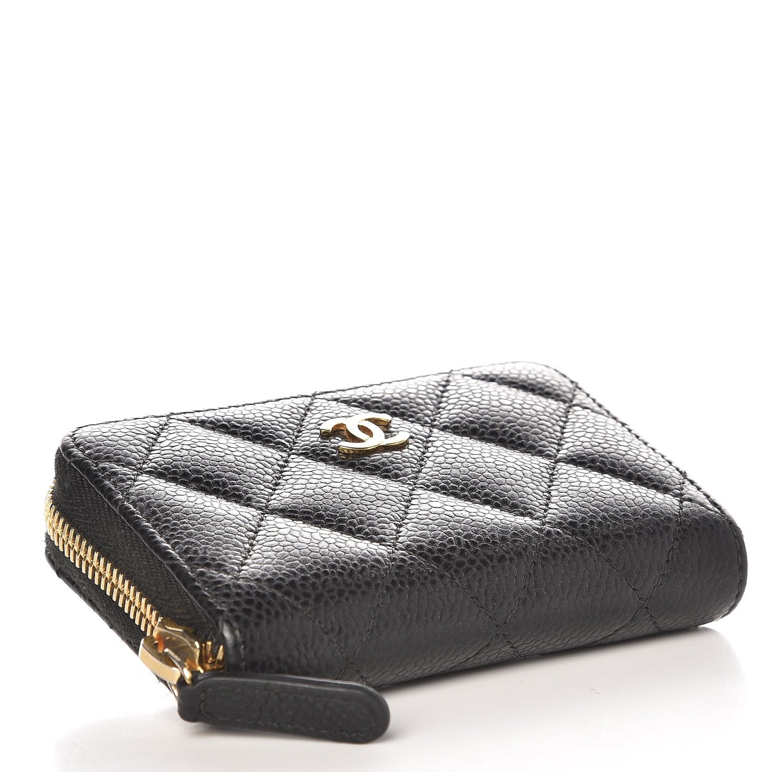 Chanel Caviar Quilted Zip Coin Purse Black 18 of 21