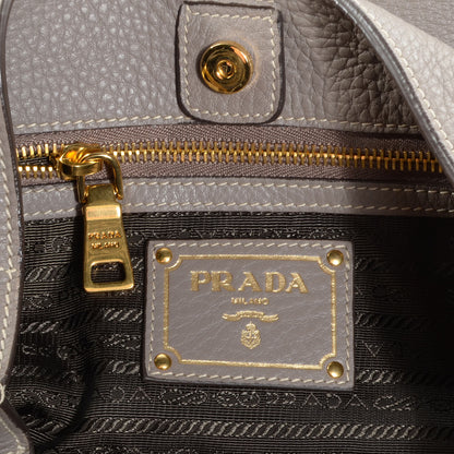 Prada Vitello Daino Hobo Argilla 7 of 10