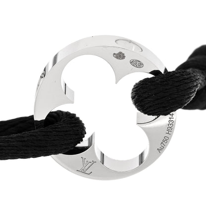 Louis Vuitton 18K White Gold Cord Empreinte Adjustable Bracelet Black 3 of 4