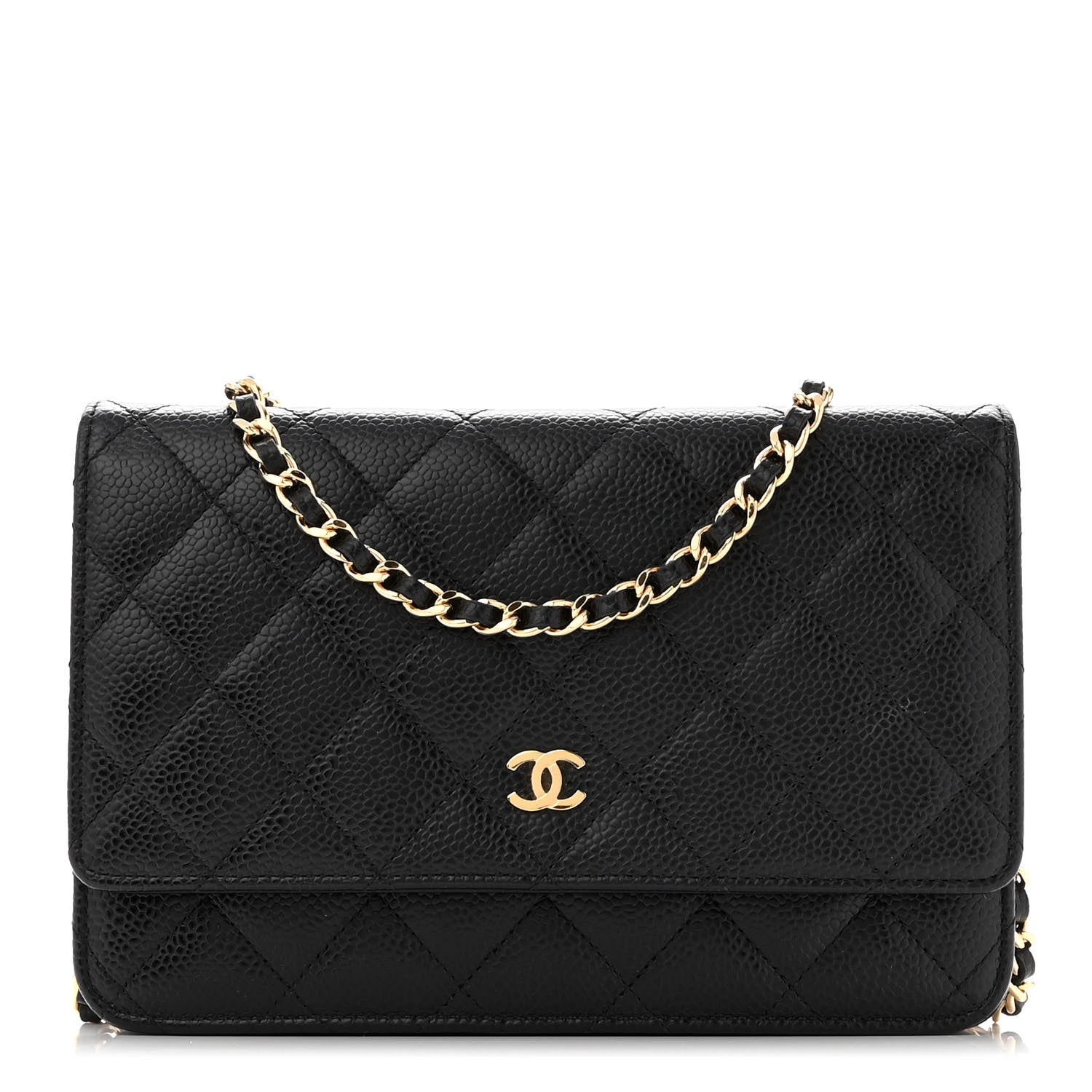 Chanel Caviar Quilted Wallet on Chain WOC Black 1 of 13