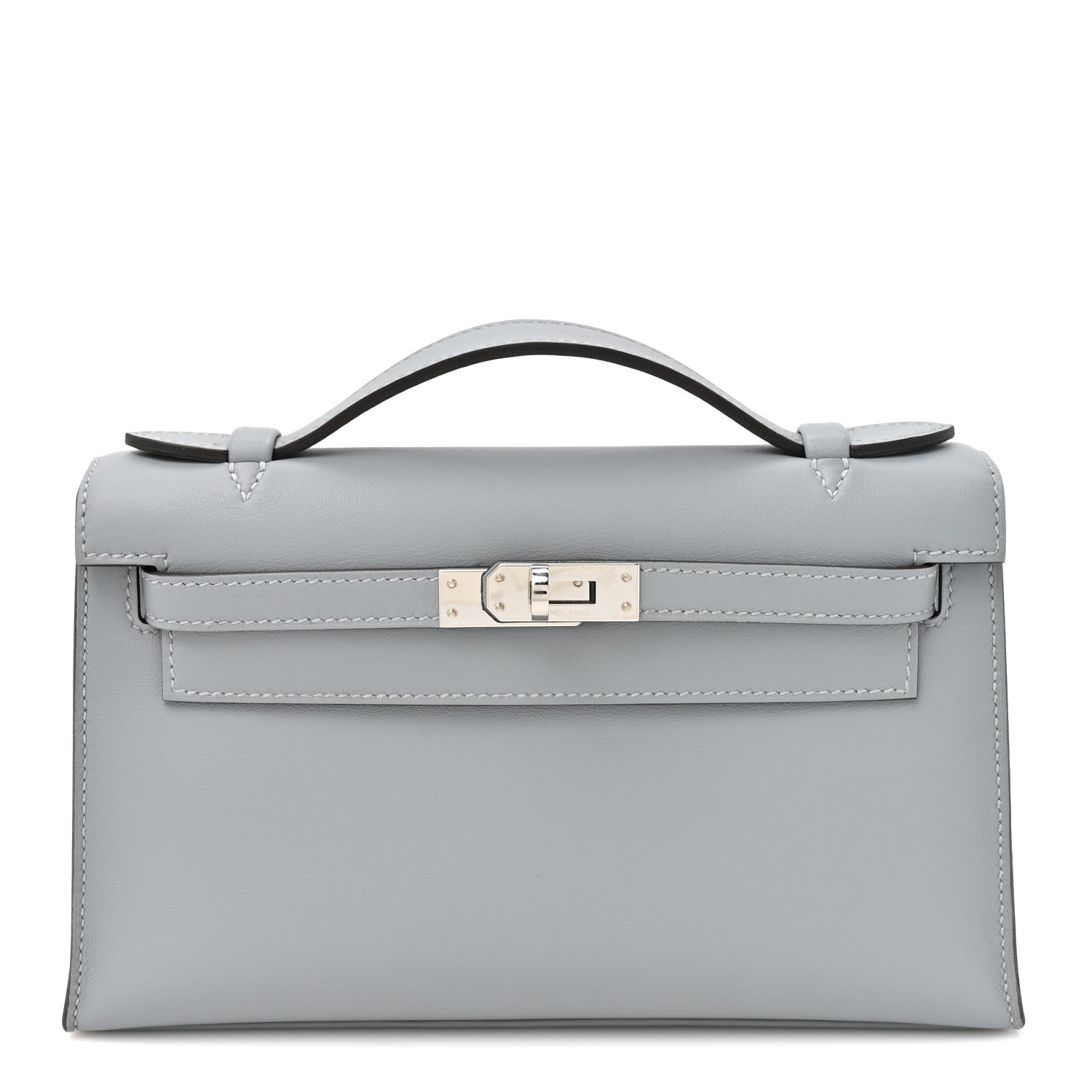 Hermes Swift Kelly Pochette Clutch Gris Pantin 1 of 12