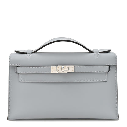 Hermes Swift Kelly Pochette Clutch Gris Pantin 1 of 12
