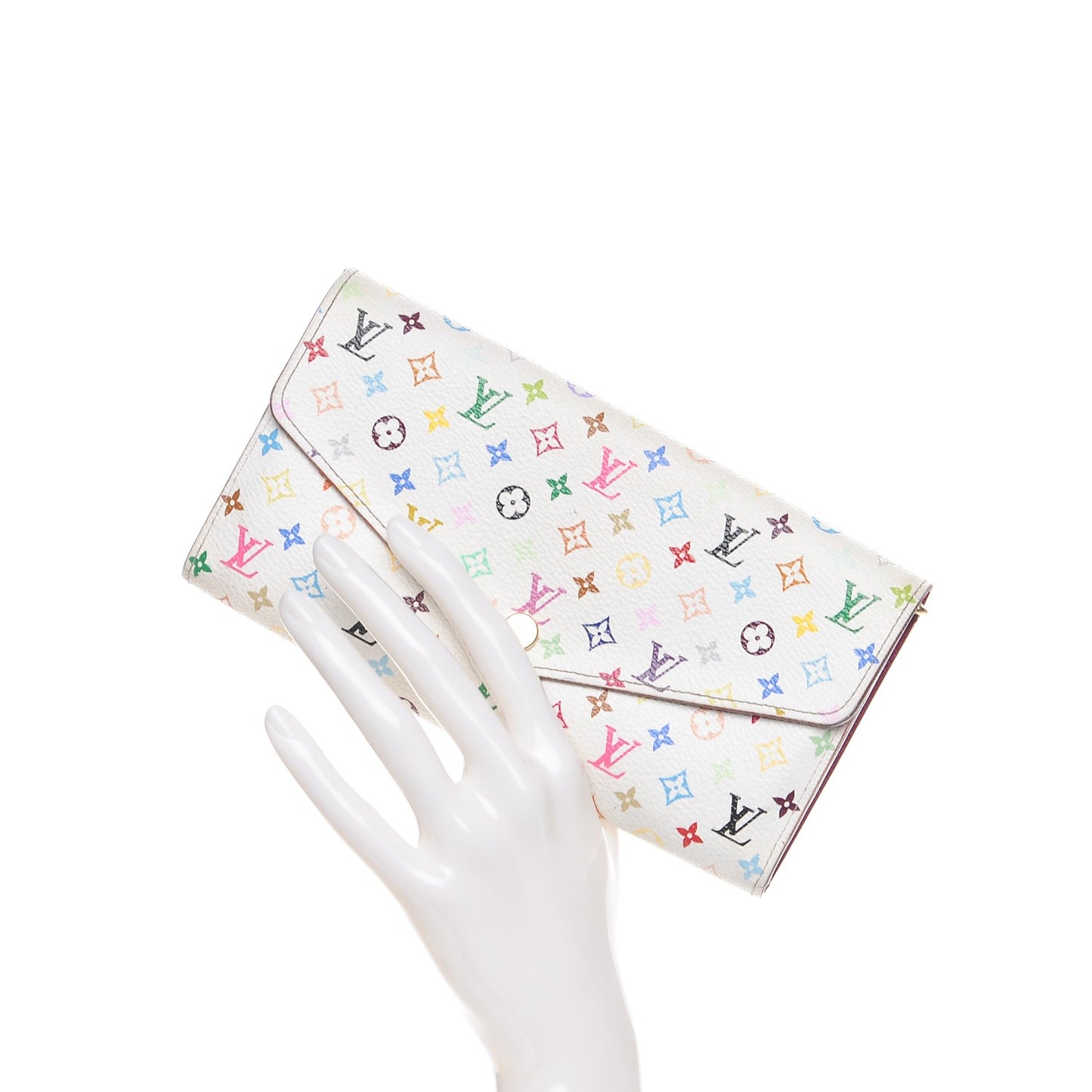 Monogram Multicolor Sarah Wallet NM White Eglantine