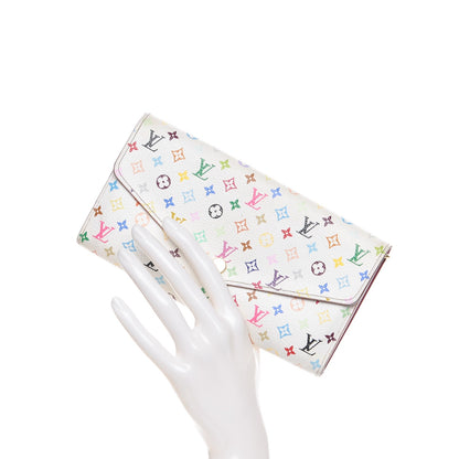 Louis Vuitton Monogram Multicolor Sarah Wallet NM White Eglantine 2 of 9