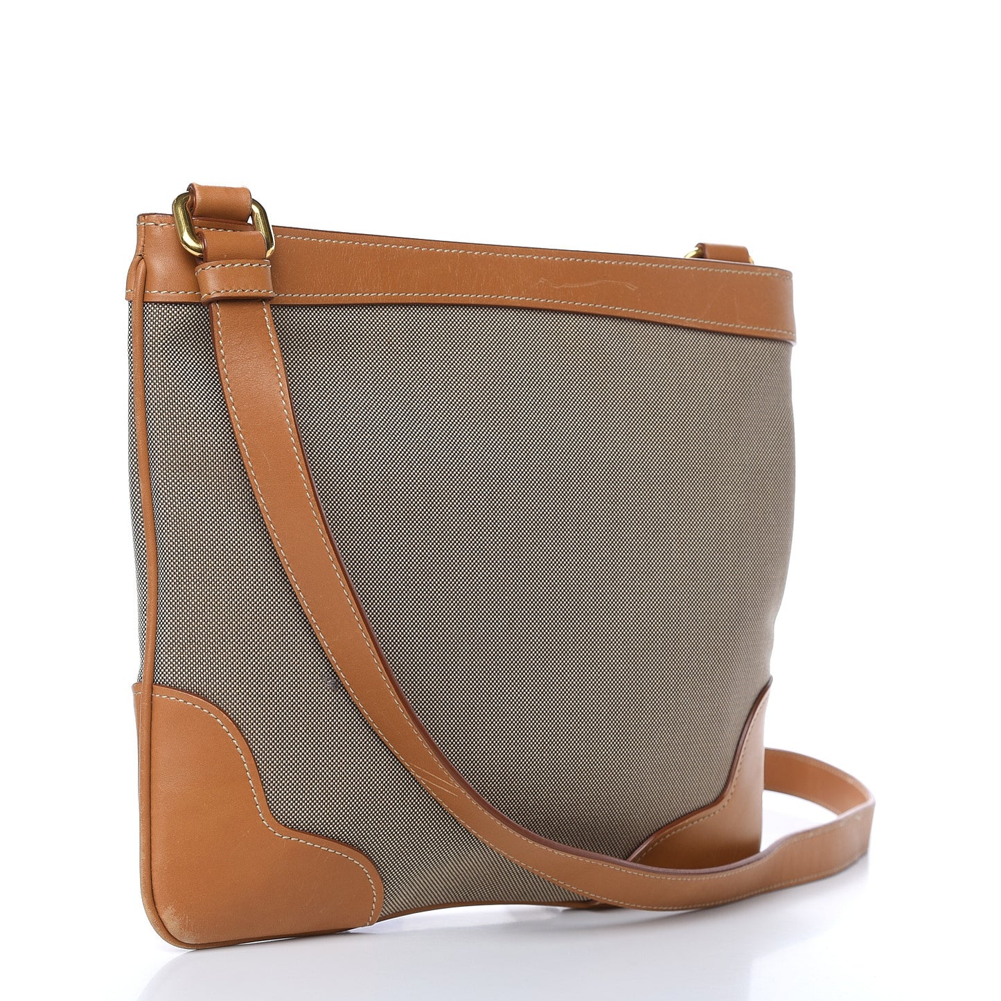 Jacquard Logo Small Flat Messenger Bag Corda Cuoio