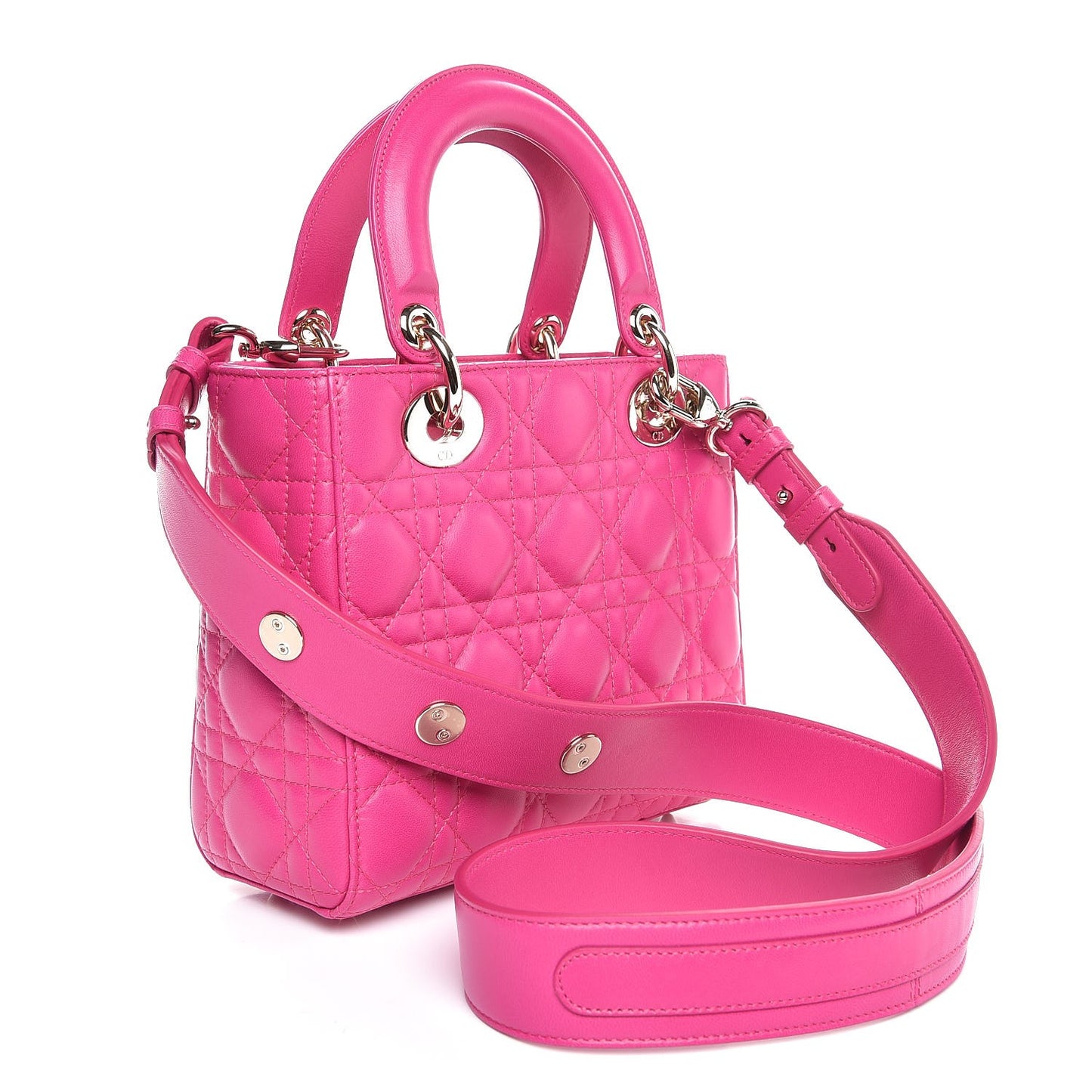 Lambskin Cannage Small My Lady Dior Pink