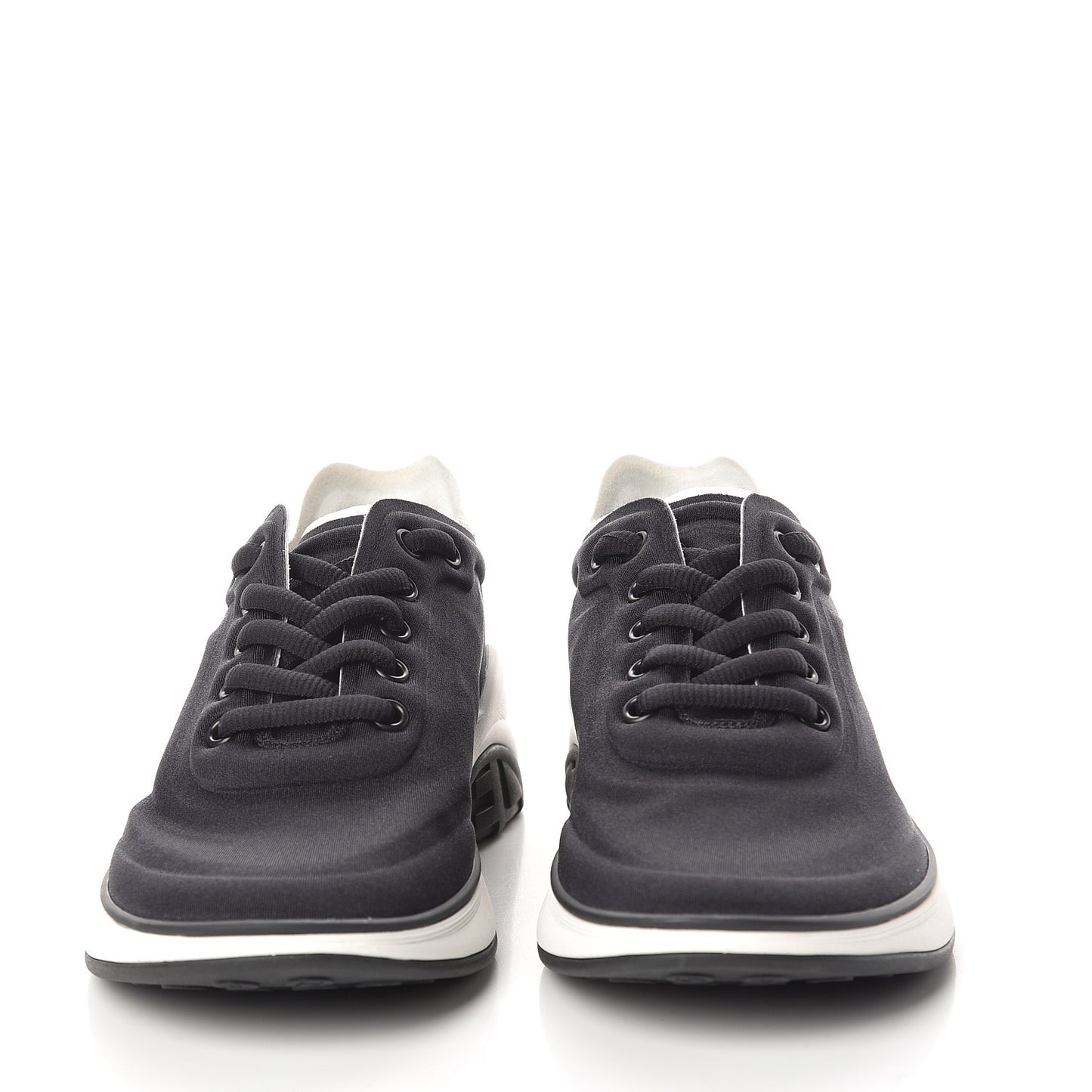 Calfskin Mesh Lycra Sneakers 35.5 Black