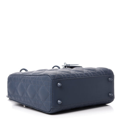 Christian Dior Ultra Matte Calfskin Cannage Small My ABCDior Lady Dior Dark Denim Blue 4 of 12