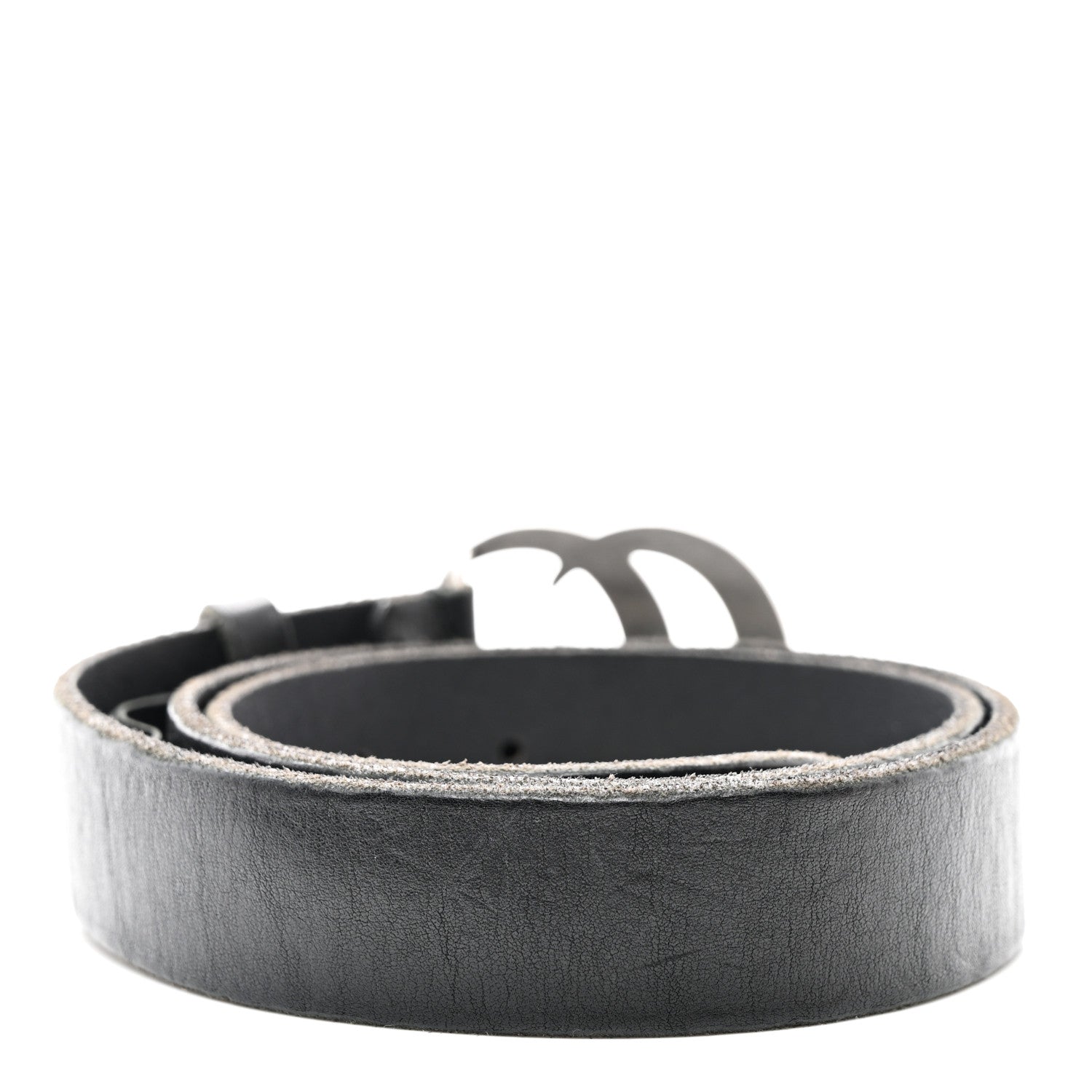 Gucci Faded Calfskin Double G 30mm Belt 80 32 Black 2 of 6