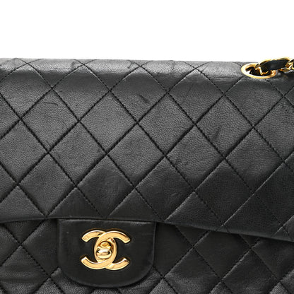 Chanel Lambskin Quilted Medium Double Flap Black 14 of 20