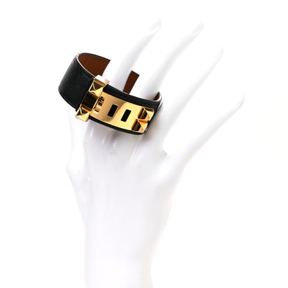 Hermes Madame Calfskin Collier de Chien CDC 24 Bracelet T2 Black 2 of 7