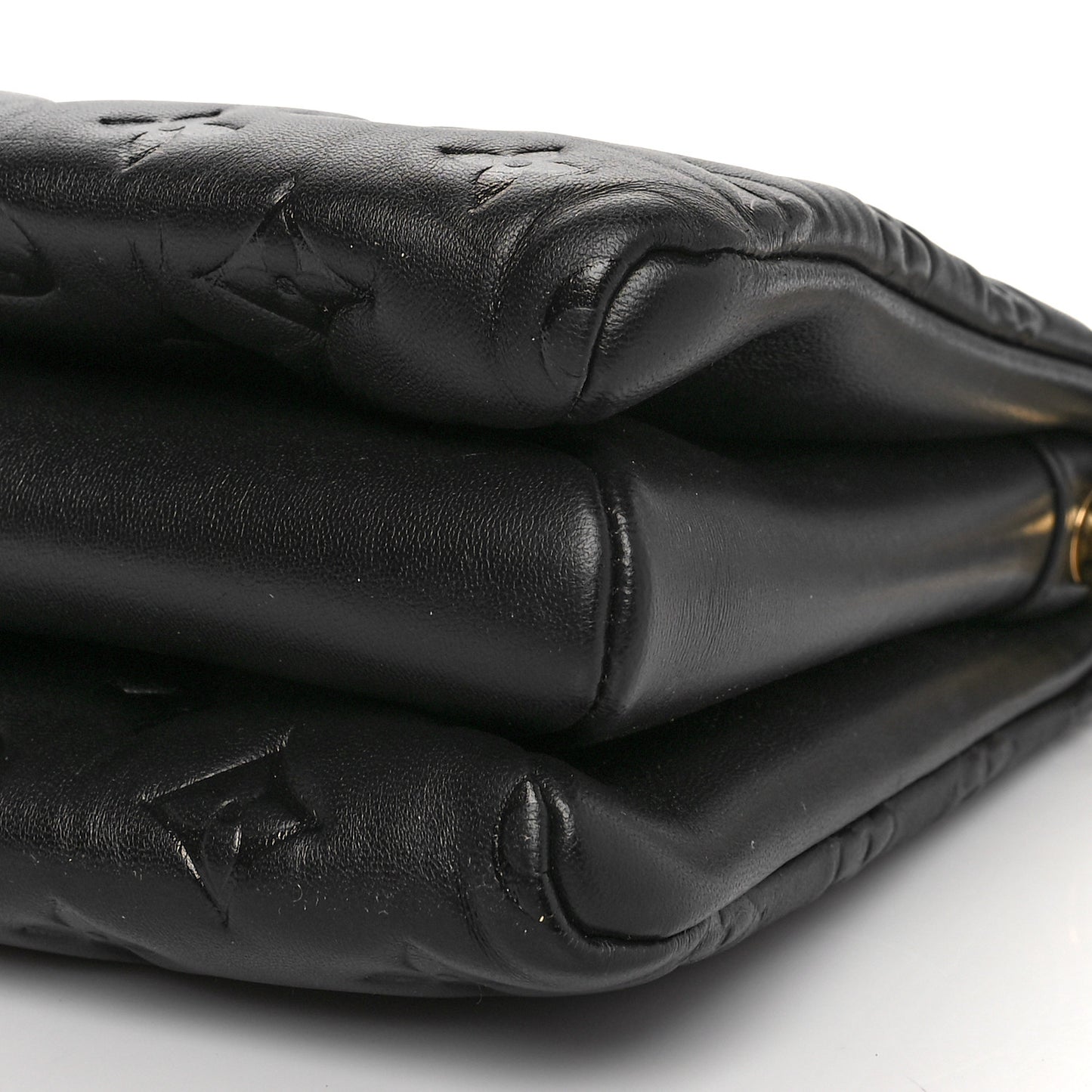 Lambskin Embossed Monogram Coussin PM Black
