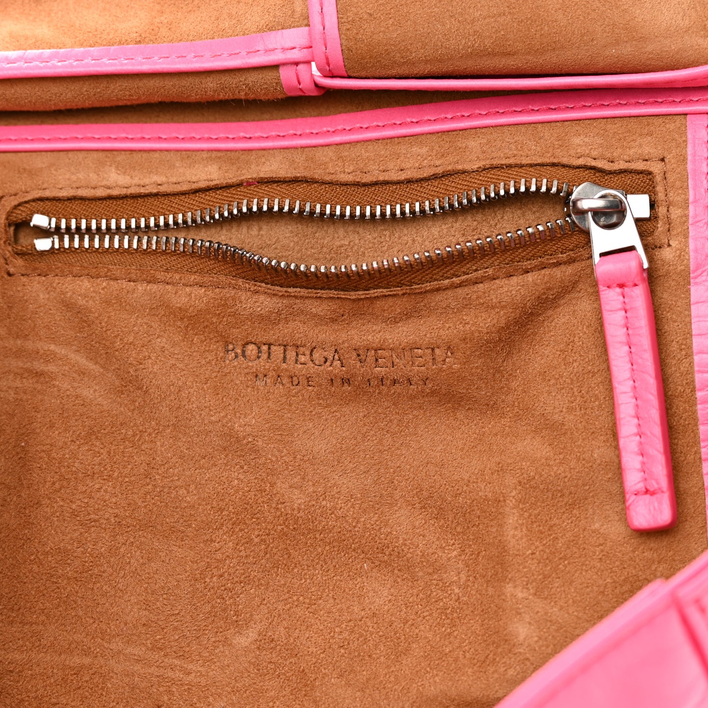 Paper Calfskin Maxi Intrecciato Mini Arco Pink