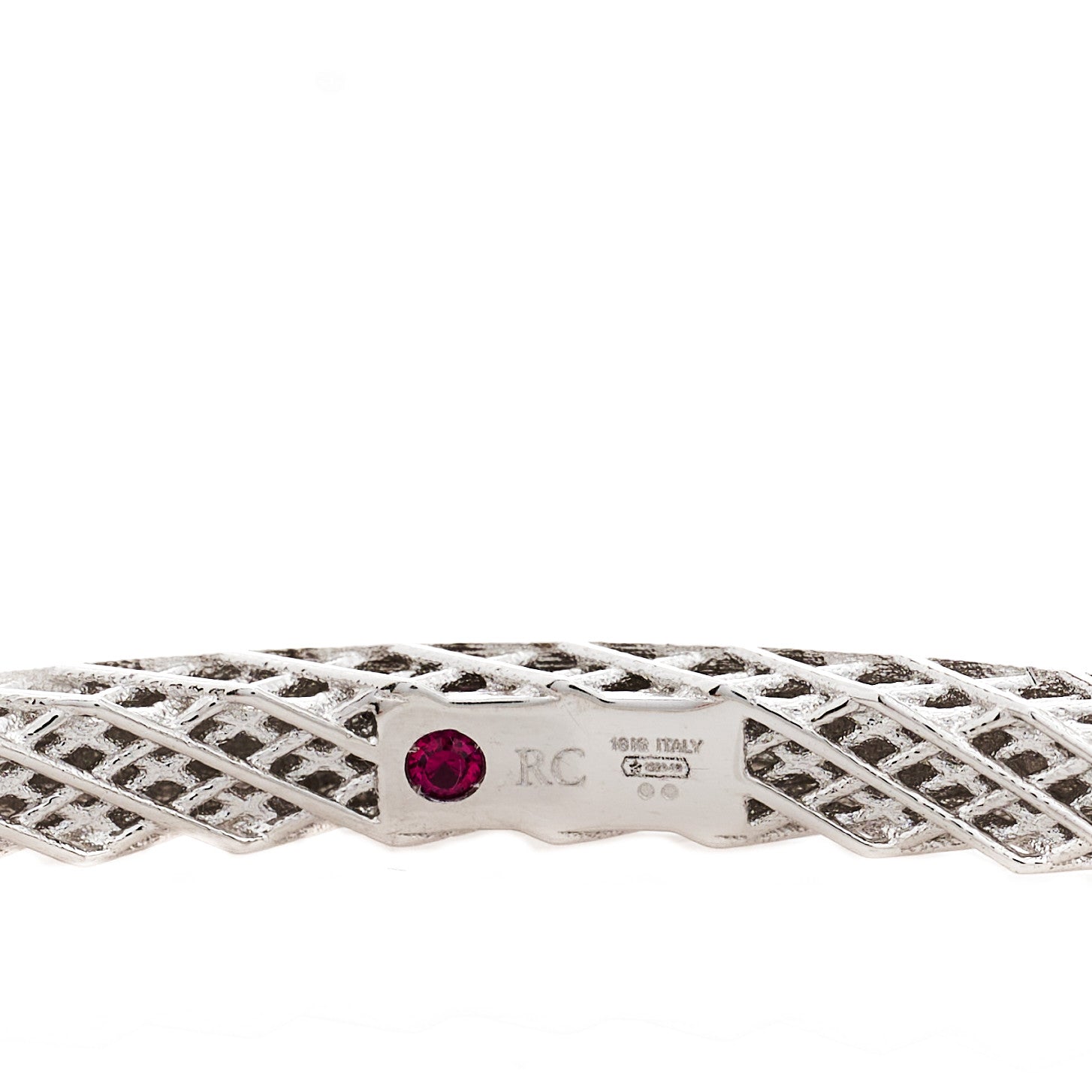 Roberto Coin 18K White Gold Symphony Golden Gate Bangle Bracelet 3 of 5