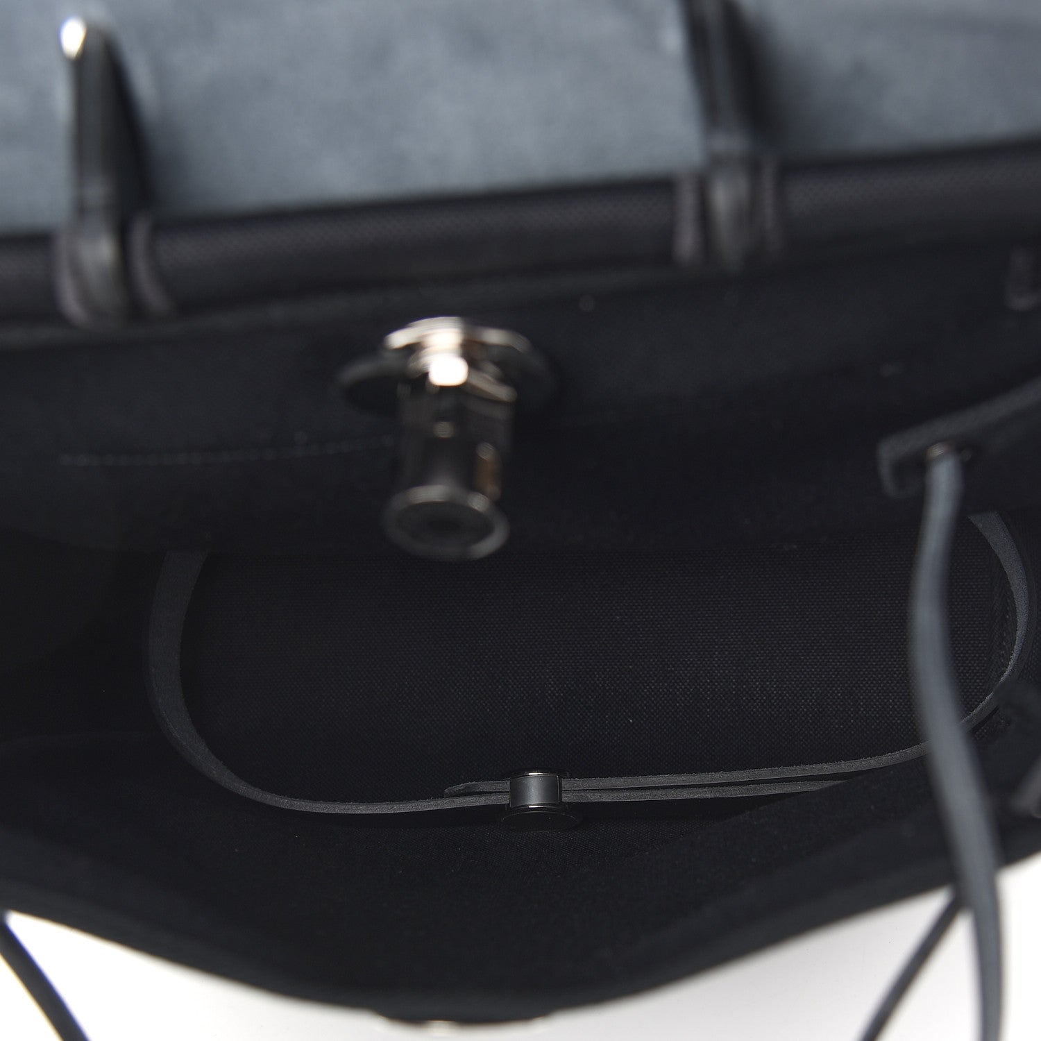 Hermes Military Toile Vache Hunter Herbag a Dos Zip Retourne Backpack Black 6 of 10