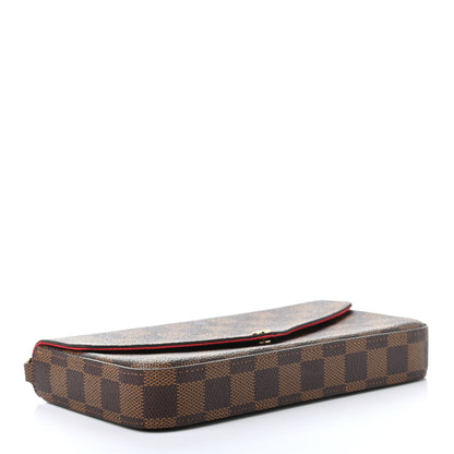 Louis Vuitton Damier Ebene Pochette Felicie Chain Wallet 3 of 6