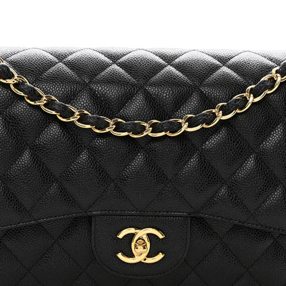 Chanel Caviar Quilted Jumbo Double Flap Black 5 of 10