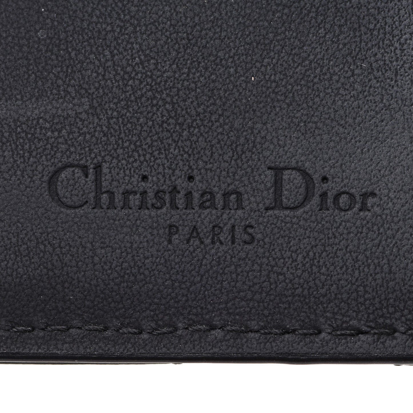 Ultra Matte Calfskin Small Lady Dior Flap Card Holder Black