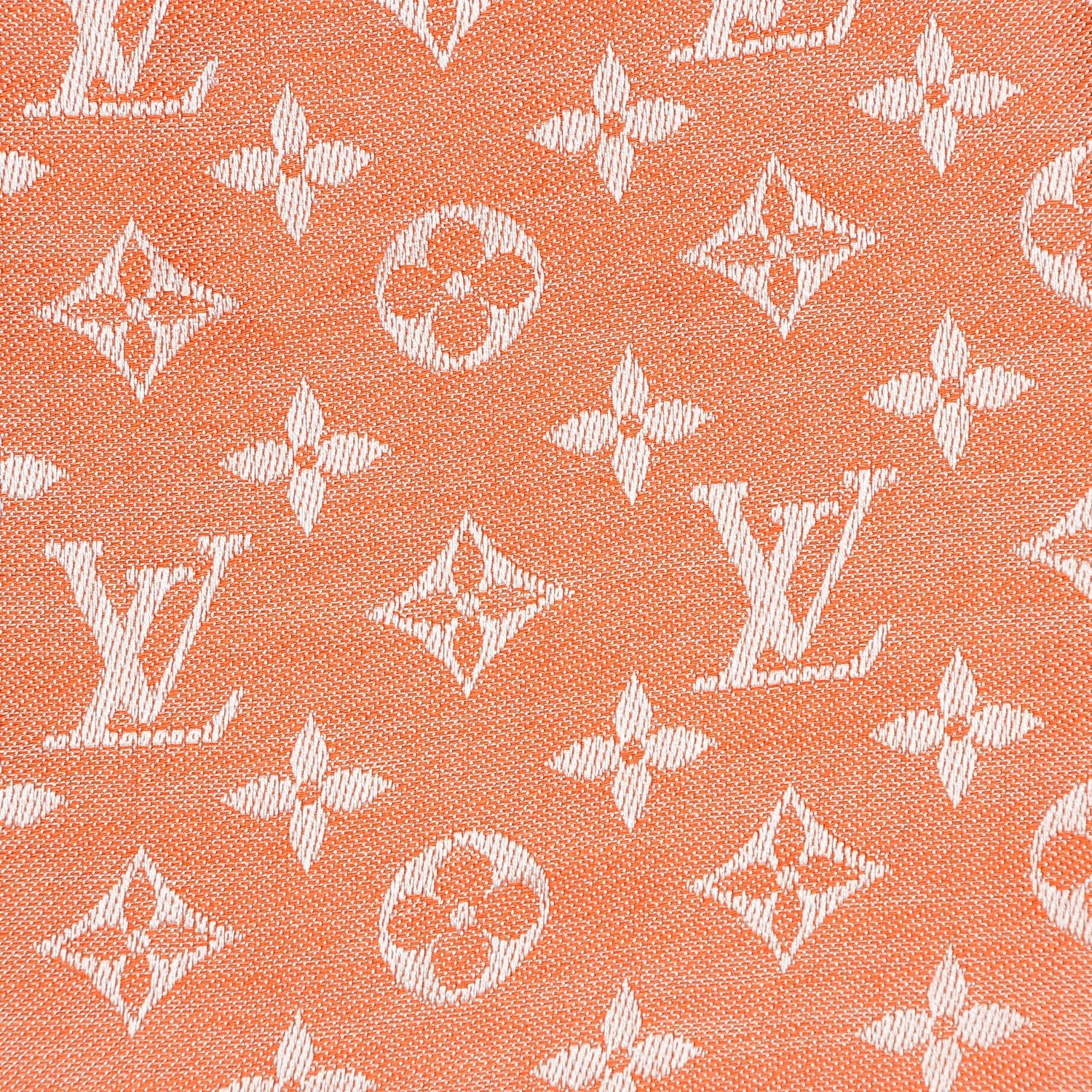 Louis Vuitton Silk Wool Monogram Denim Shawl Piment 3 of 5