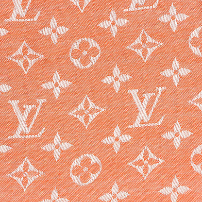 Louis Vuitton Silk Wool Monogram Denim Shawl Piment 3 of 5