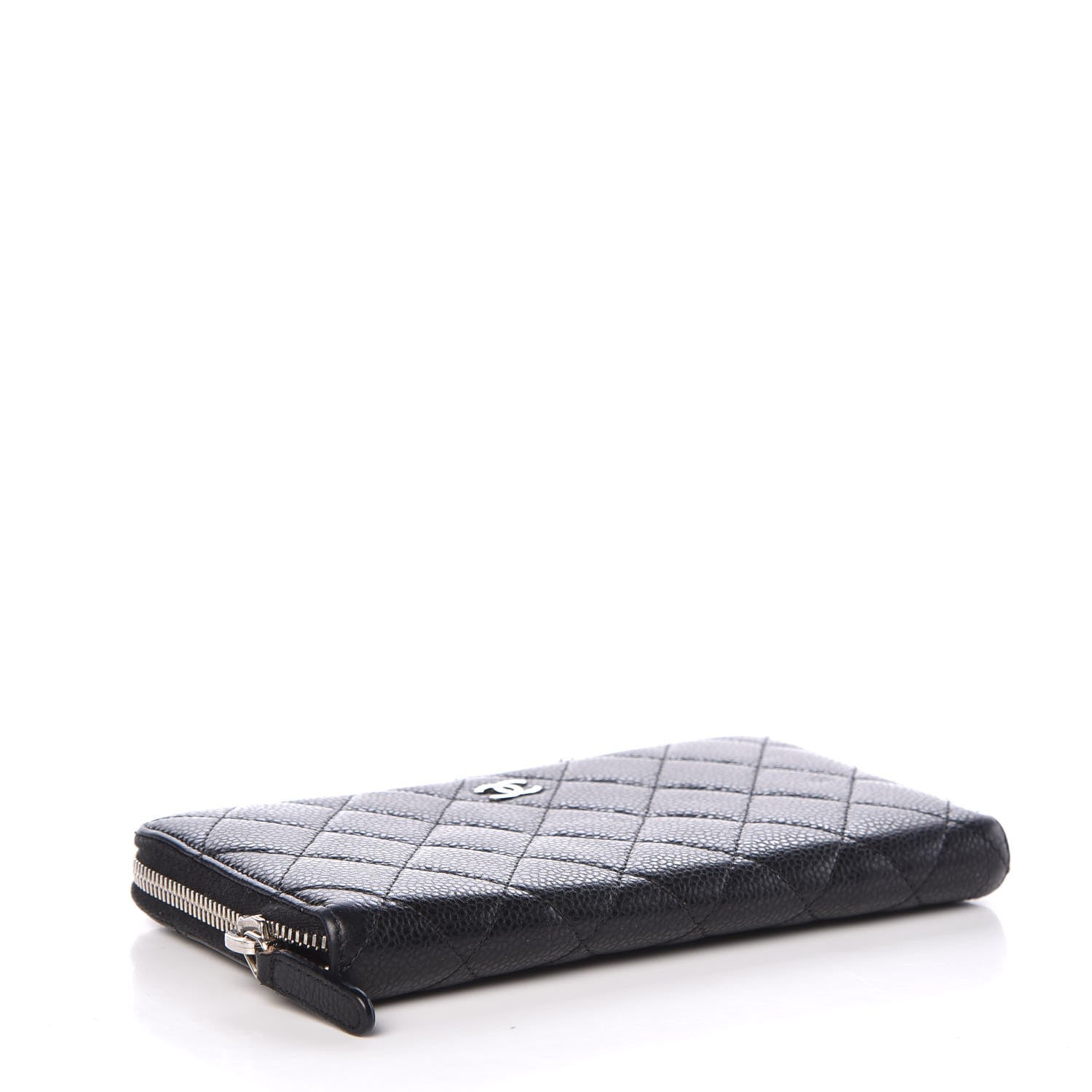 Chanel Caviar Quilted Large Gusset Zip Around Wallet Black 4 of 8