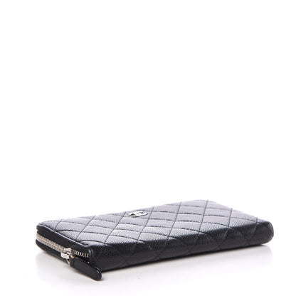 Chanel Caviar Quilted Large Gusset Zip Around Wallet Black 4 of 8