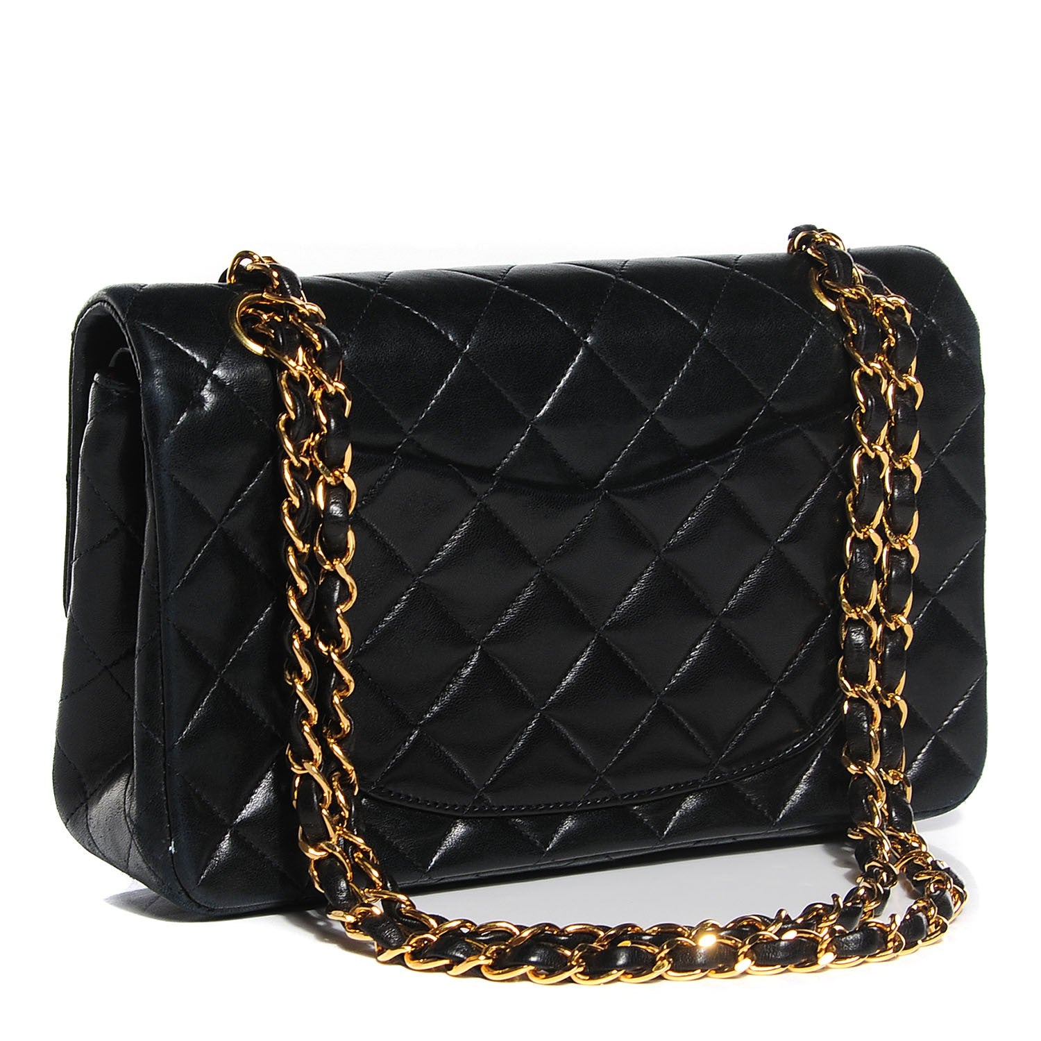 Chanel Lambskin Quilted Small Double Flap Black 3 of 8