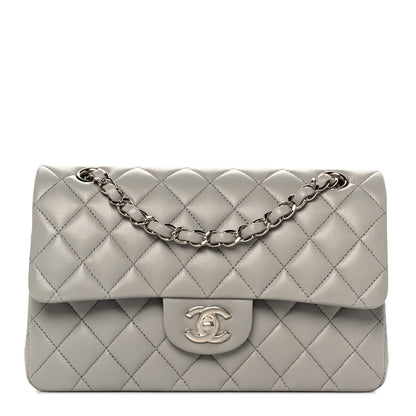 Chanel Lambskin Quilted Small Double Flap Grey 1 of 10
