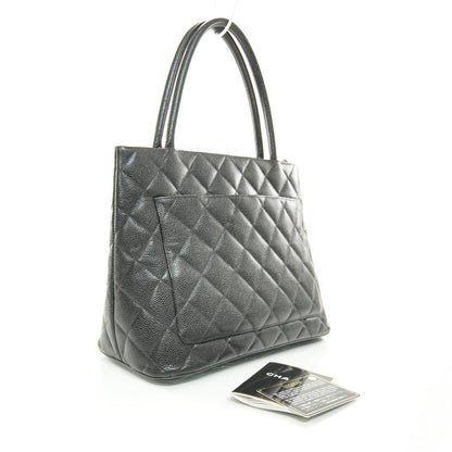 Chanel Caviar Medallion Tote Black 3 of 10