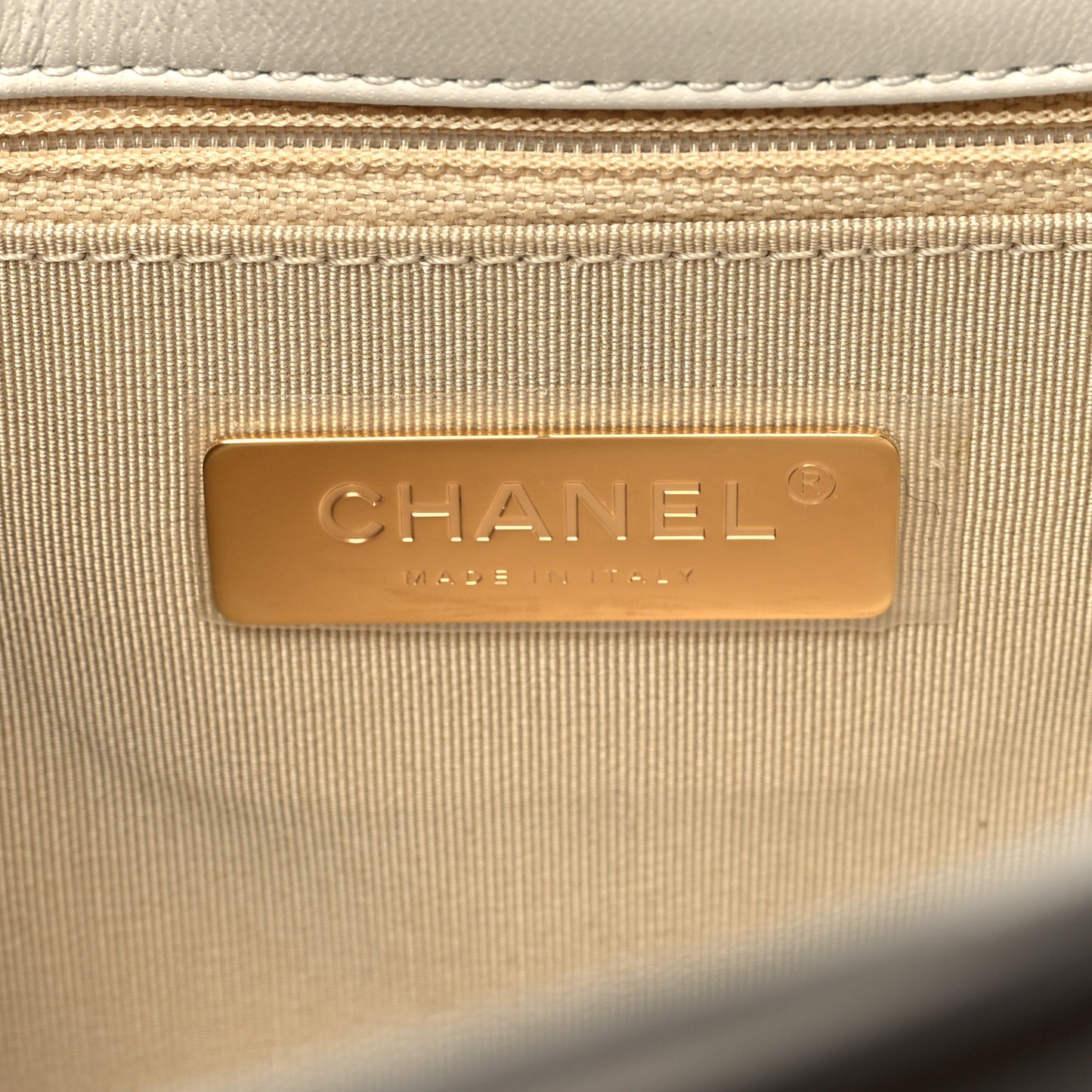 Goatskin Quilted Medium Chanel 19 Flap White