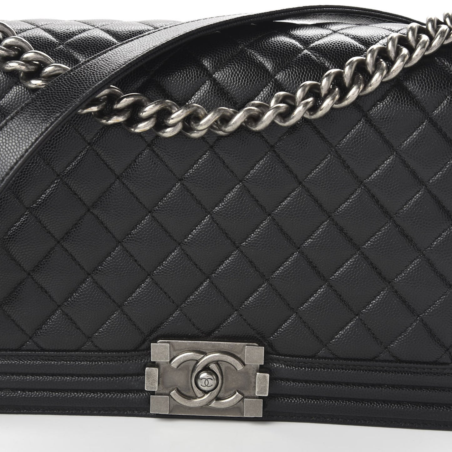 Caviar Quilted New Medium Boy Flap Black