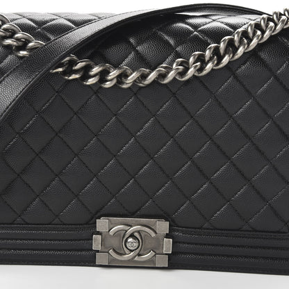 Chanel Caviar Quilted New Medium Boy Flap Black 10 of 12
