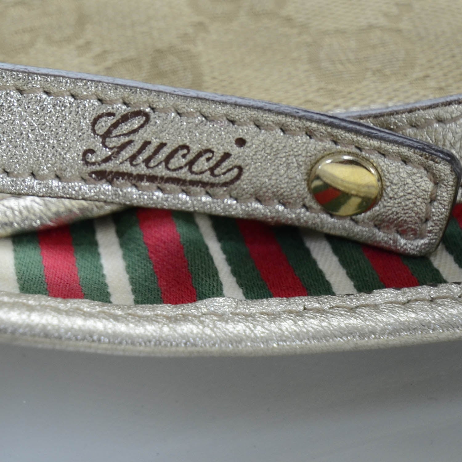 Gucci Monogram Medium Abbey Shoulder Bag Metallic 8 of 12