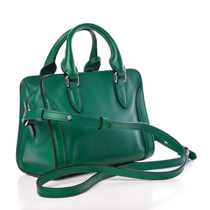 Alexander McQueen Pebbled Calfskin Mini Padlock Tote Green 4 of 12
