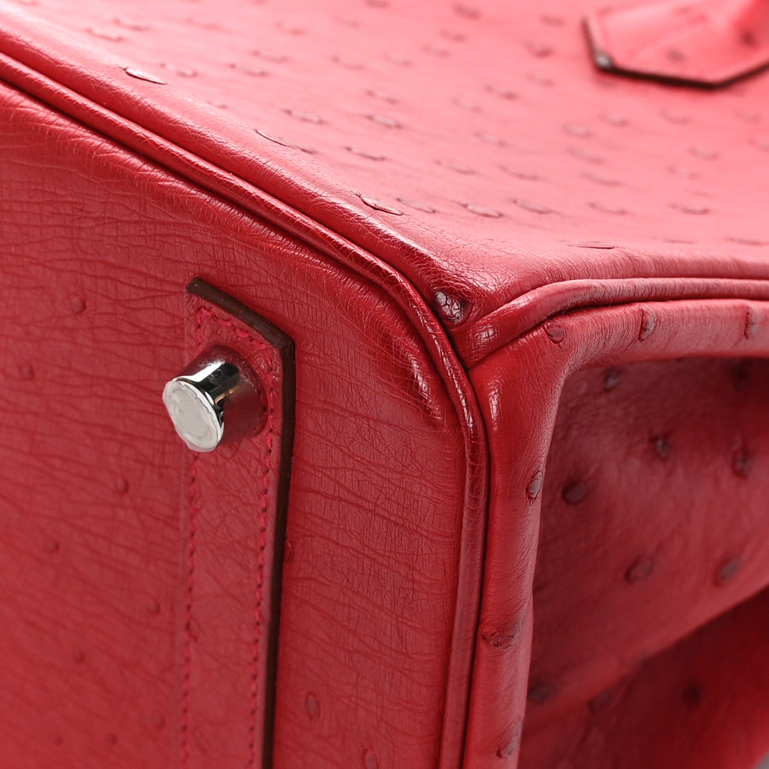 Hermes Ostrich Birkin 30 Rouge Vif 11 of 11