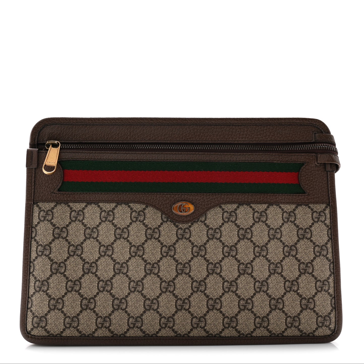 GG Supreme Monogram Web Small Ophidia Documents Holder Beige New Acero