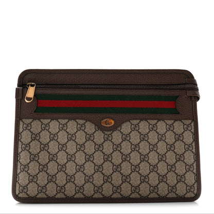 Gucci GG Supreme Monogram Web Small Ophidia Documents Holder Beige New Acero 1 of 8