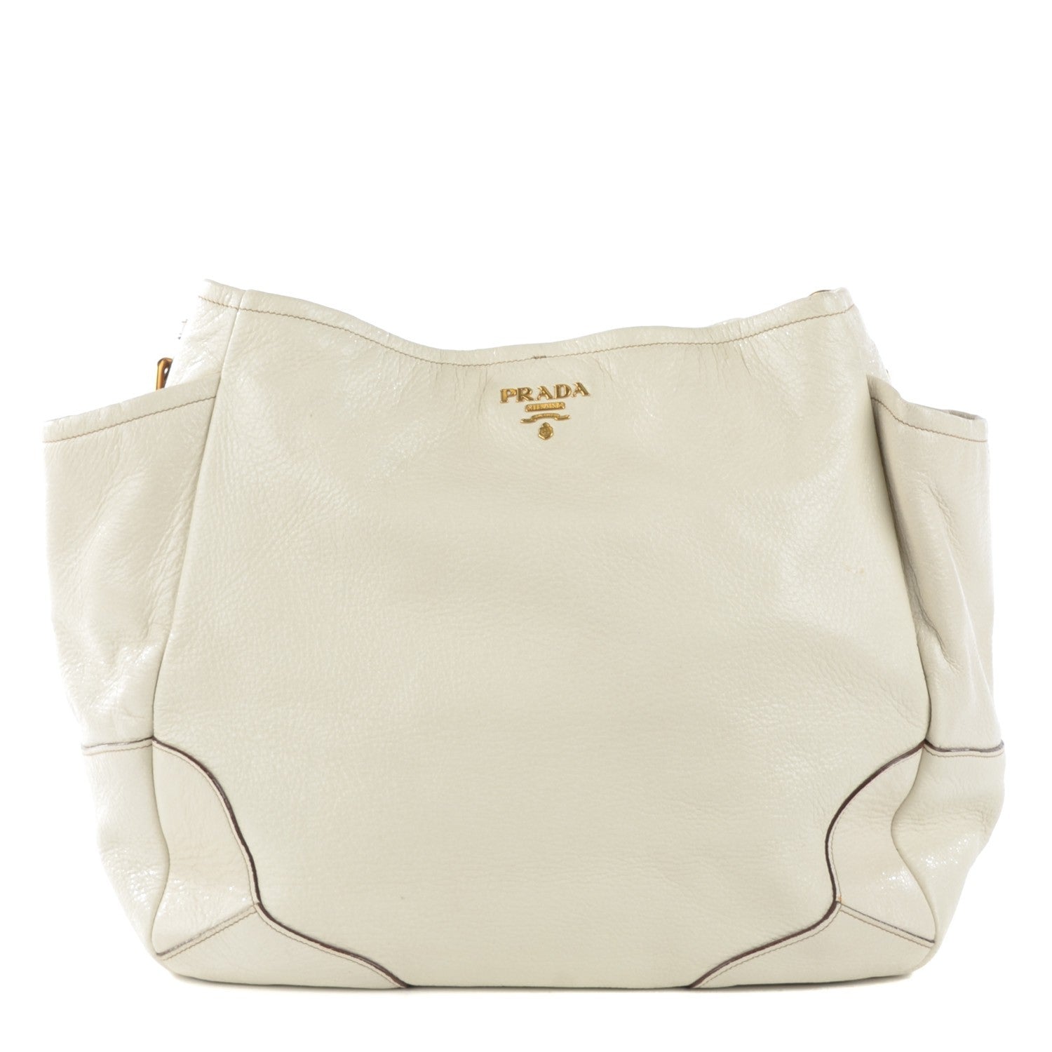 Prada Cervo Lux Chain Shoulder Bag Talco 1 of 12