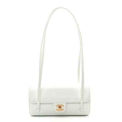 Chanel Shiny Caviar Preppy Coco Small Bowling Bag Light Blue 1 of 10