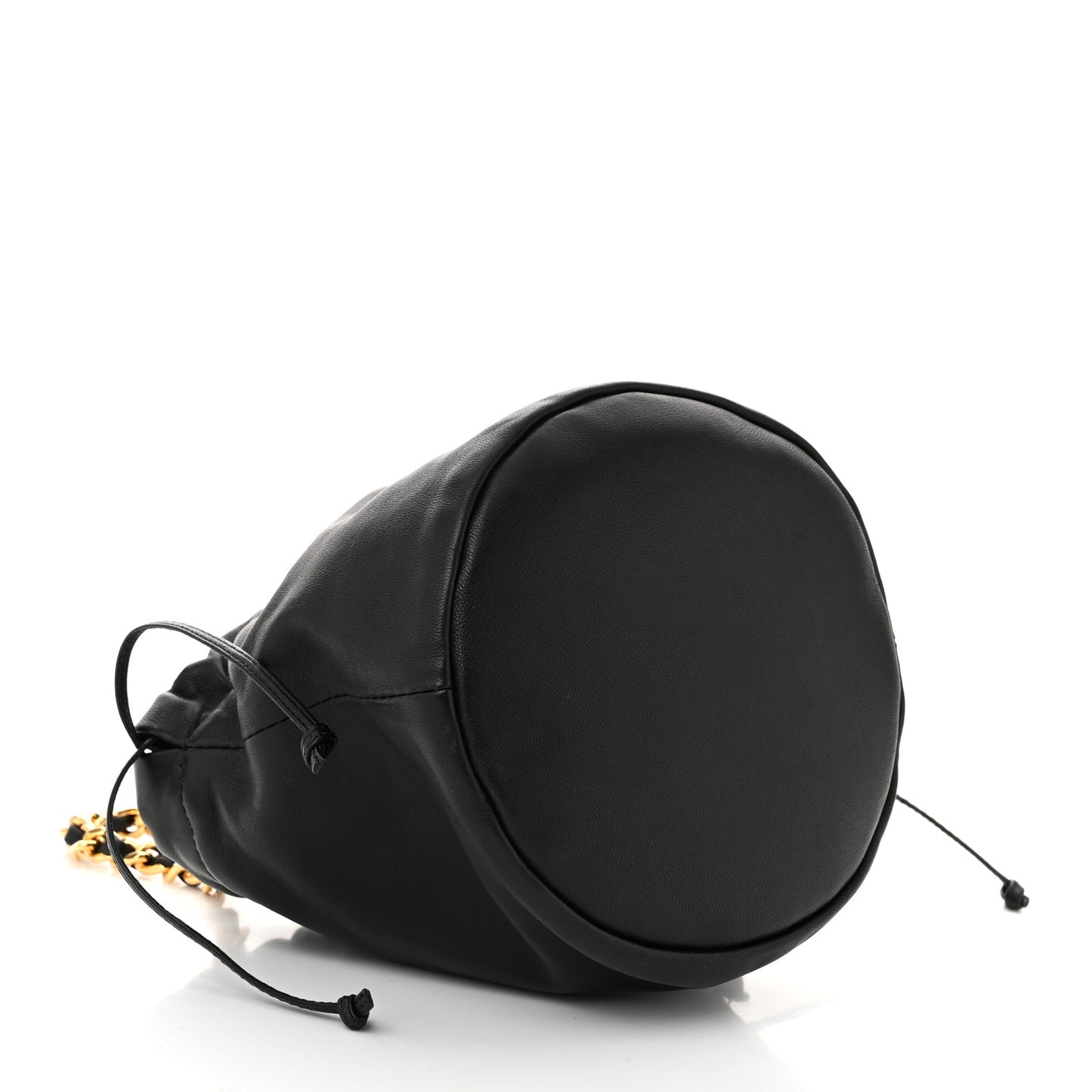 Smooth Calfskin Aria Bucket Bag Black