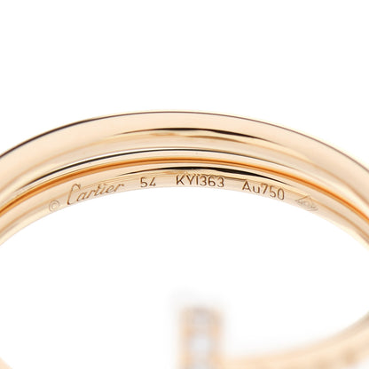 Cartier 18K Yellow Gold Diamond Double Juste Un Clou Ring 54 6.75 4 of 5