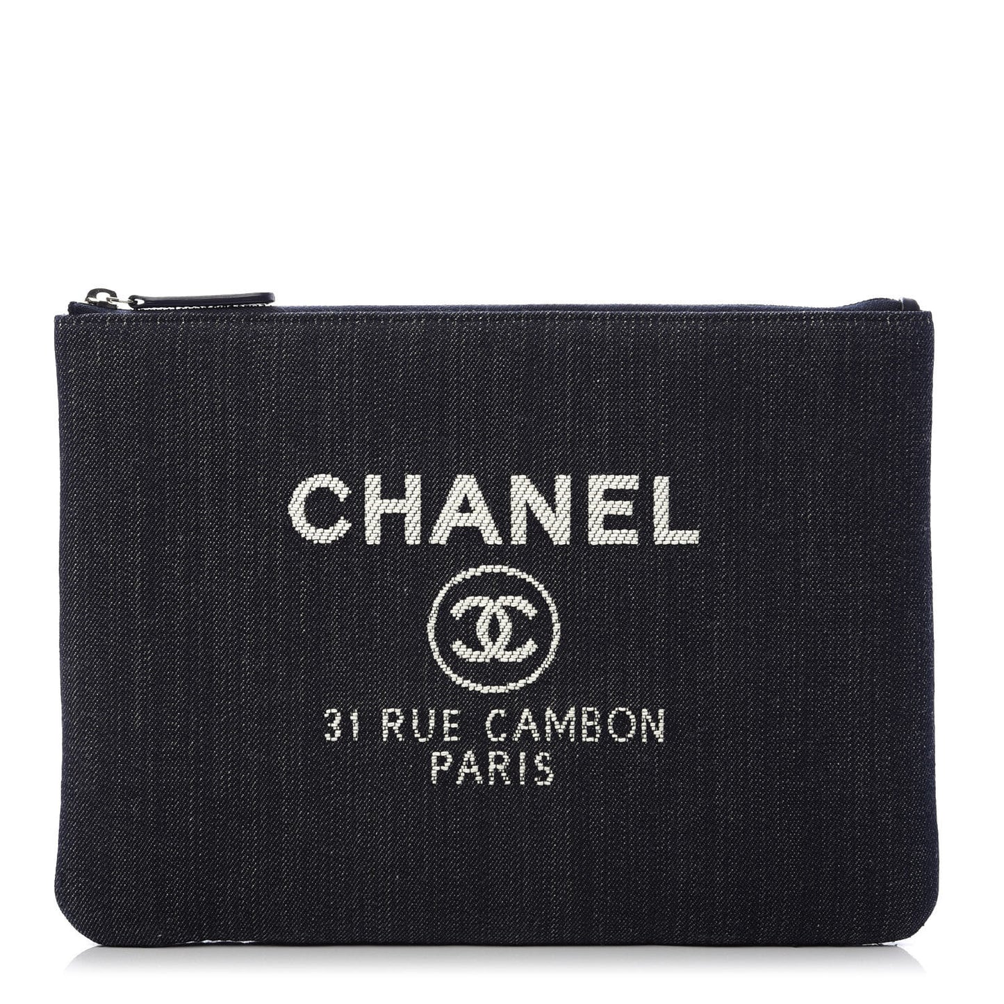 Denim Medium Deauville Pouch Dark Blue